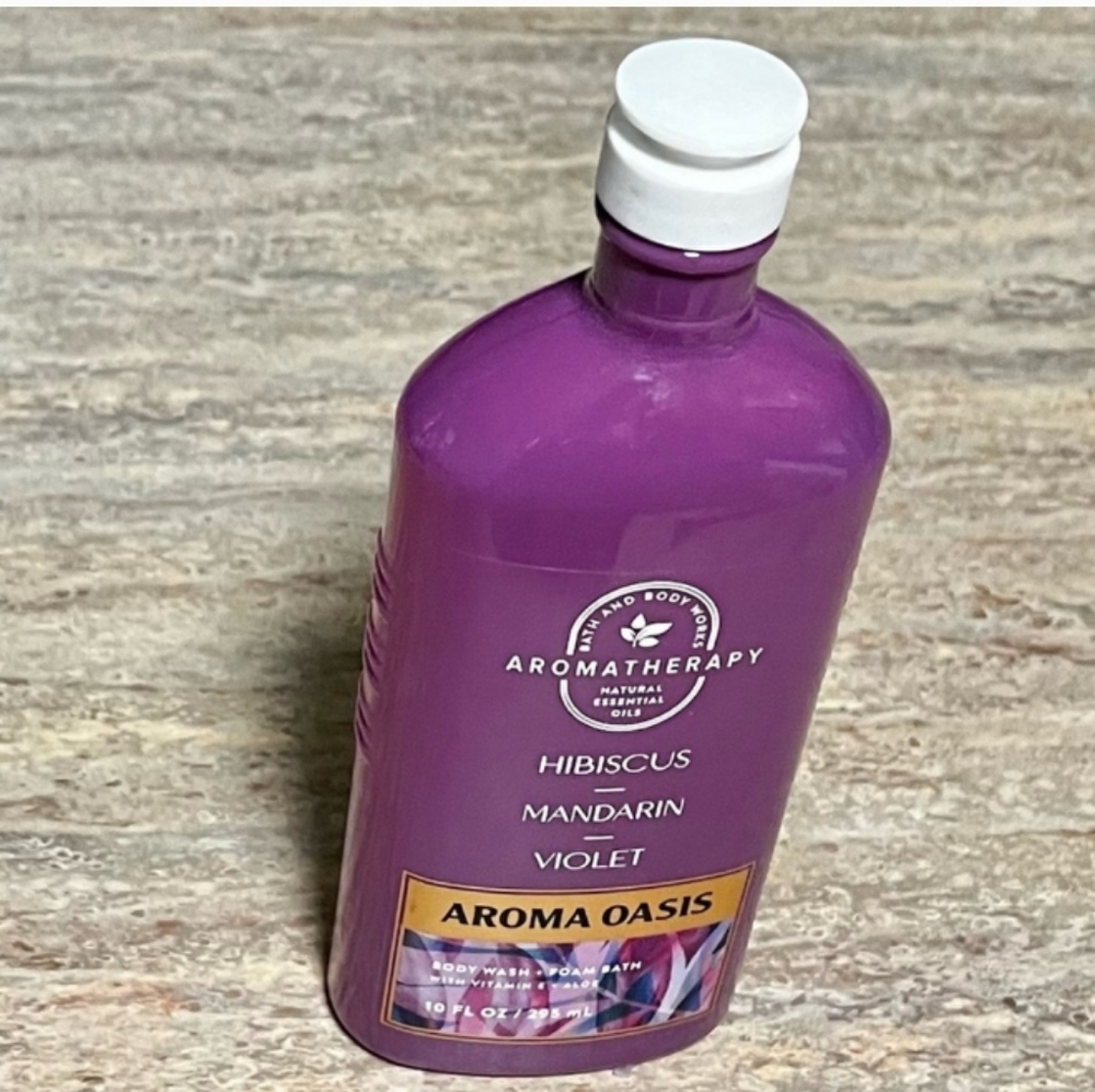 New Bath & Body Works Aroma Oasis Hibiscus Mandarin Violet body wash